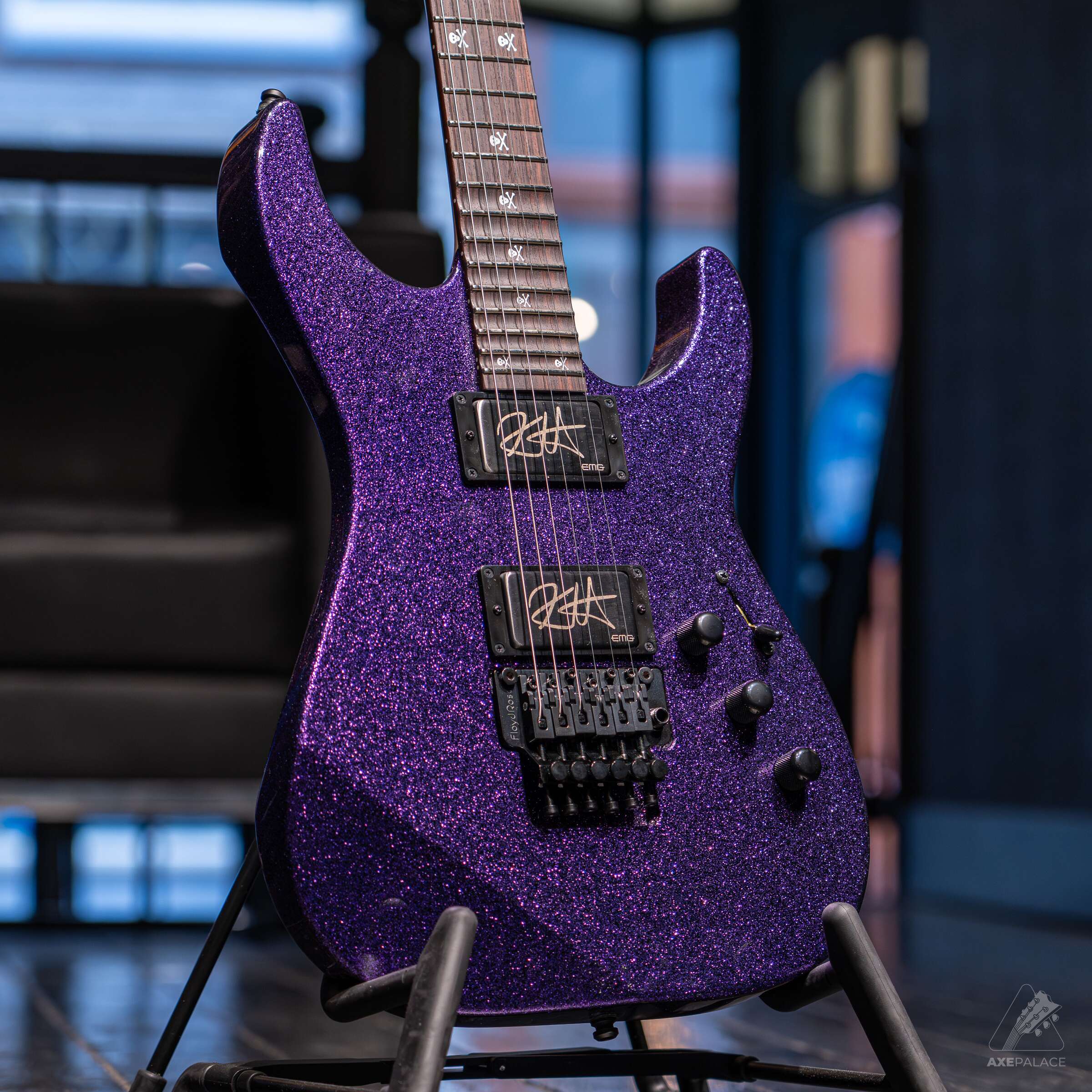 ESP KH-2 Purple Sparkle Kirk Hammett Signature Guitar - Image 2