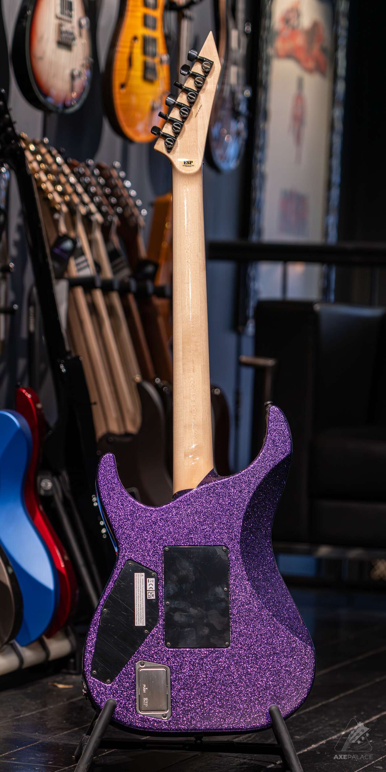 ESP KH-2 Purple Sparkle Kirk Hammett Signature Guitar - Image 4