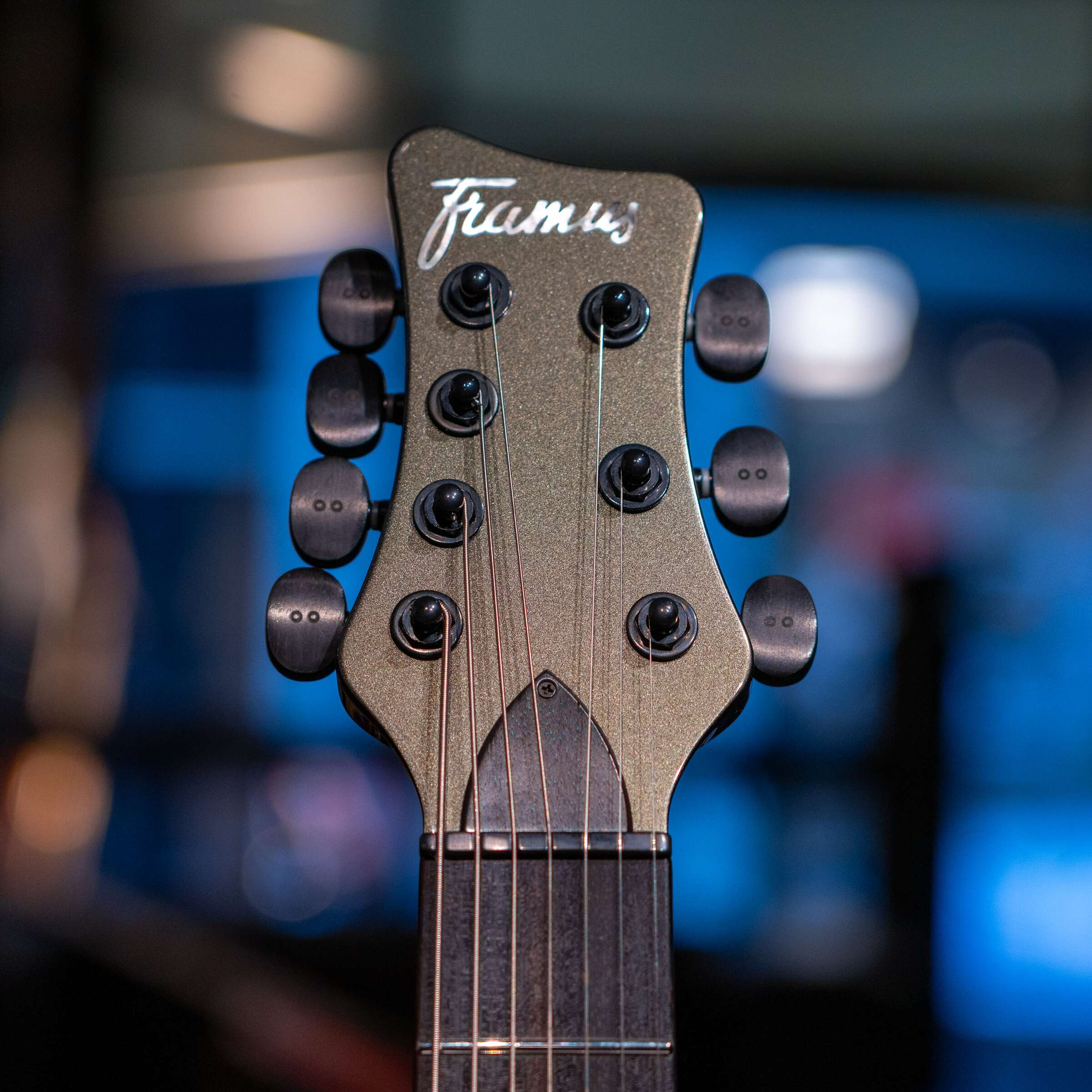 Framus Masterbuilt Stormbender 7-String Devin Townsend Signature - Olive Green Metallic - Image 3