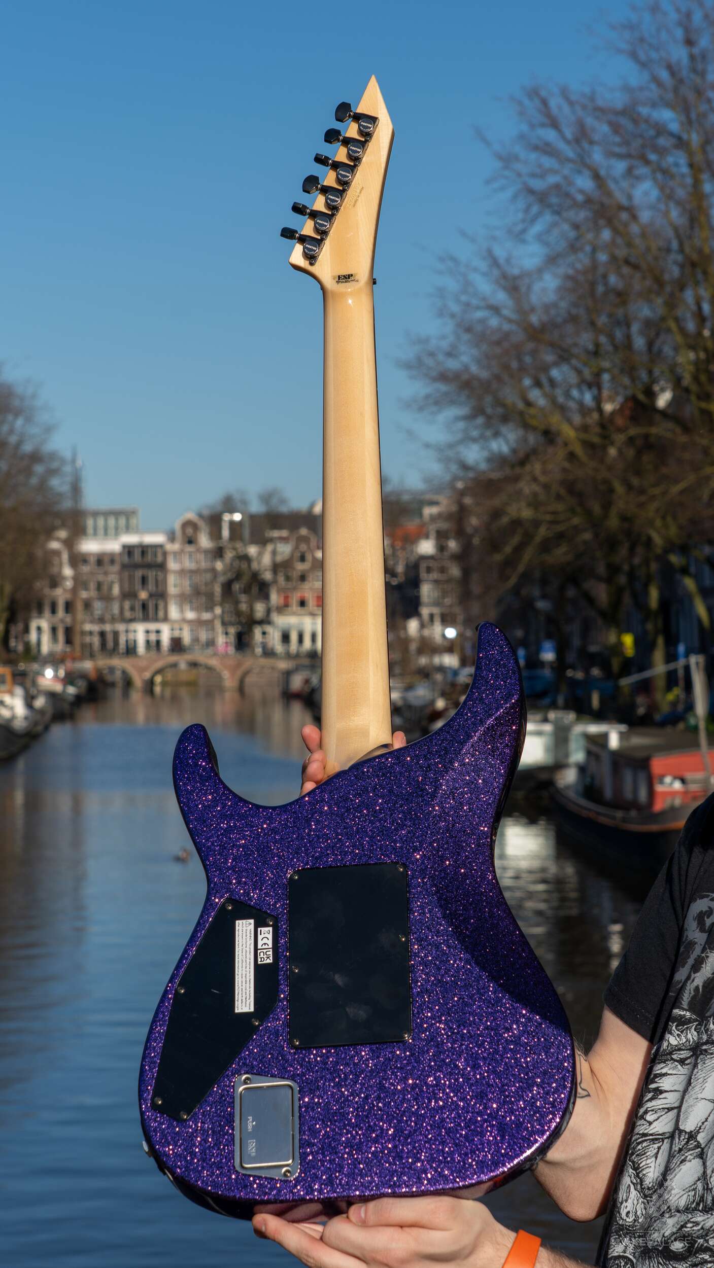 ESP KH-2 Purple Sparkle Kirk Hammett Signature Guitar - Image 8