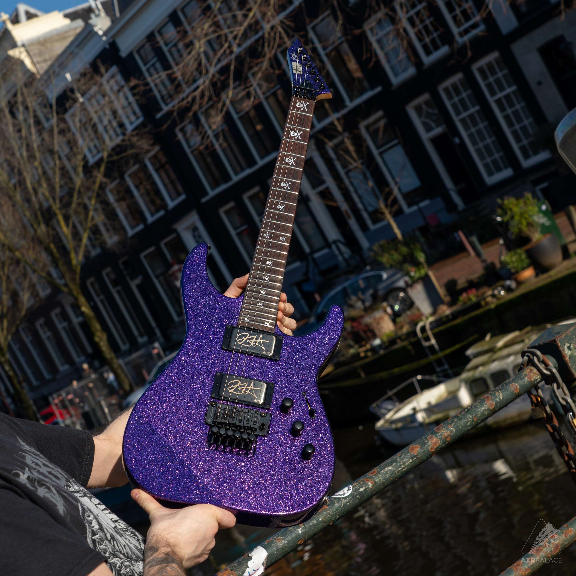 ESP KH-2 Purple Sparkle Kirk Hammett Signature Guitar - Image 9