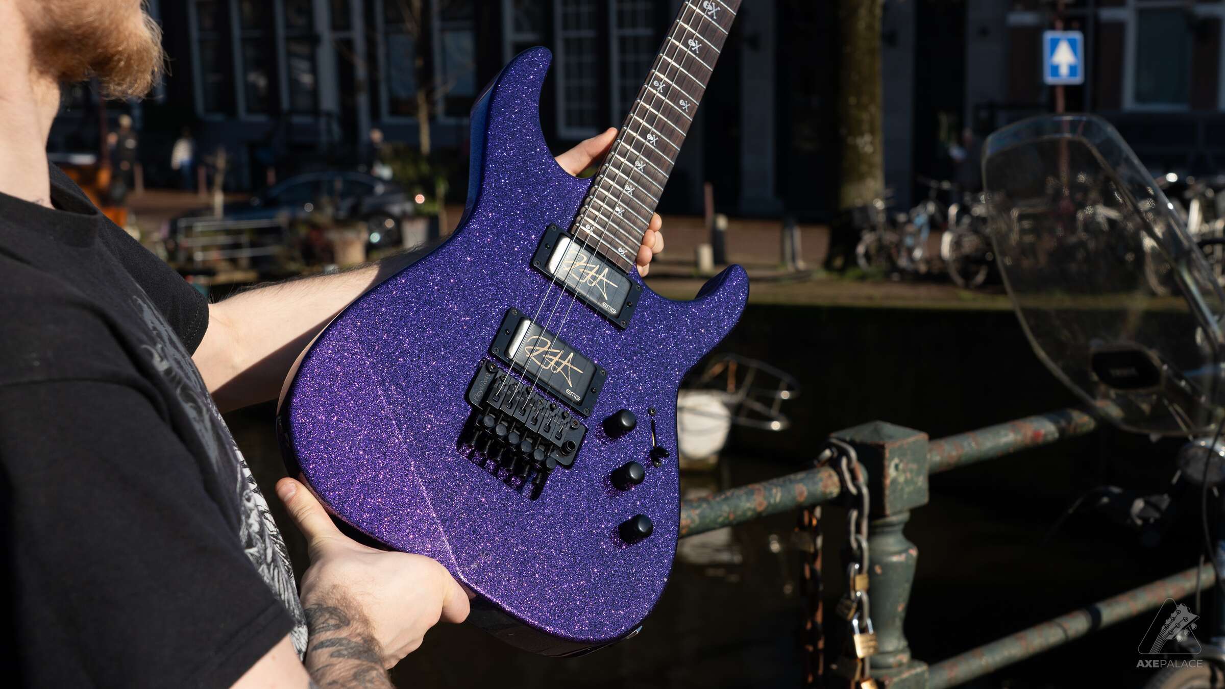 ESP KH-2 Purple Sparkle Kirk Hammett Signature Guitar - Image 10