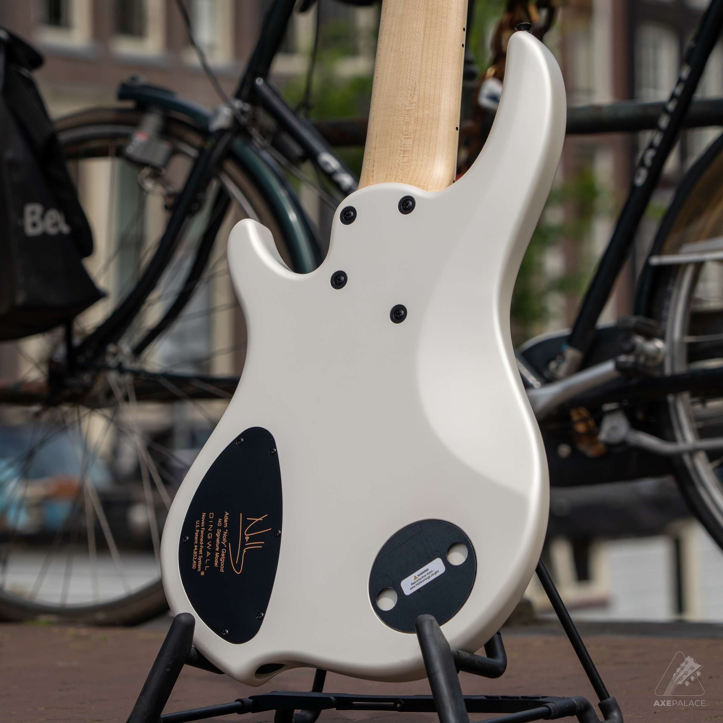 Dingwall NG3 6-String Bass Adam "Nolly" Get Good signature in Matte Ducati White - Image 5