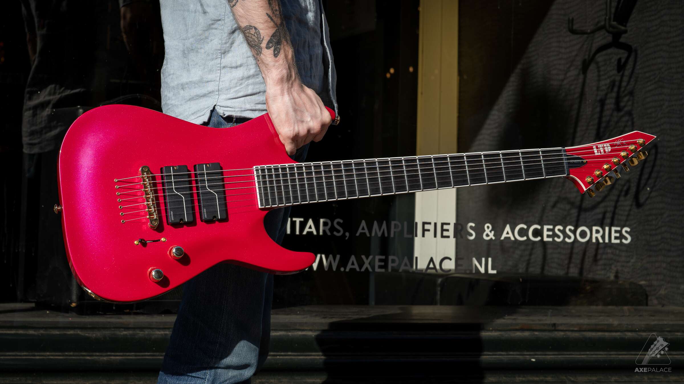 ESP LTD SC-607 Stephen Carpenter 7-String - Magenta - Image 3