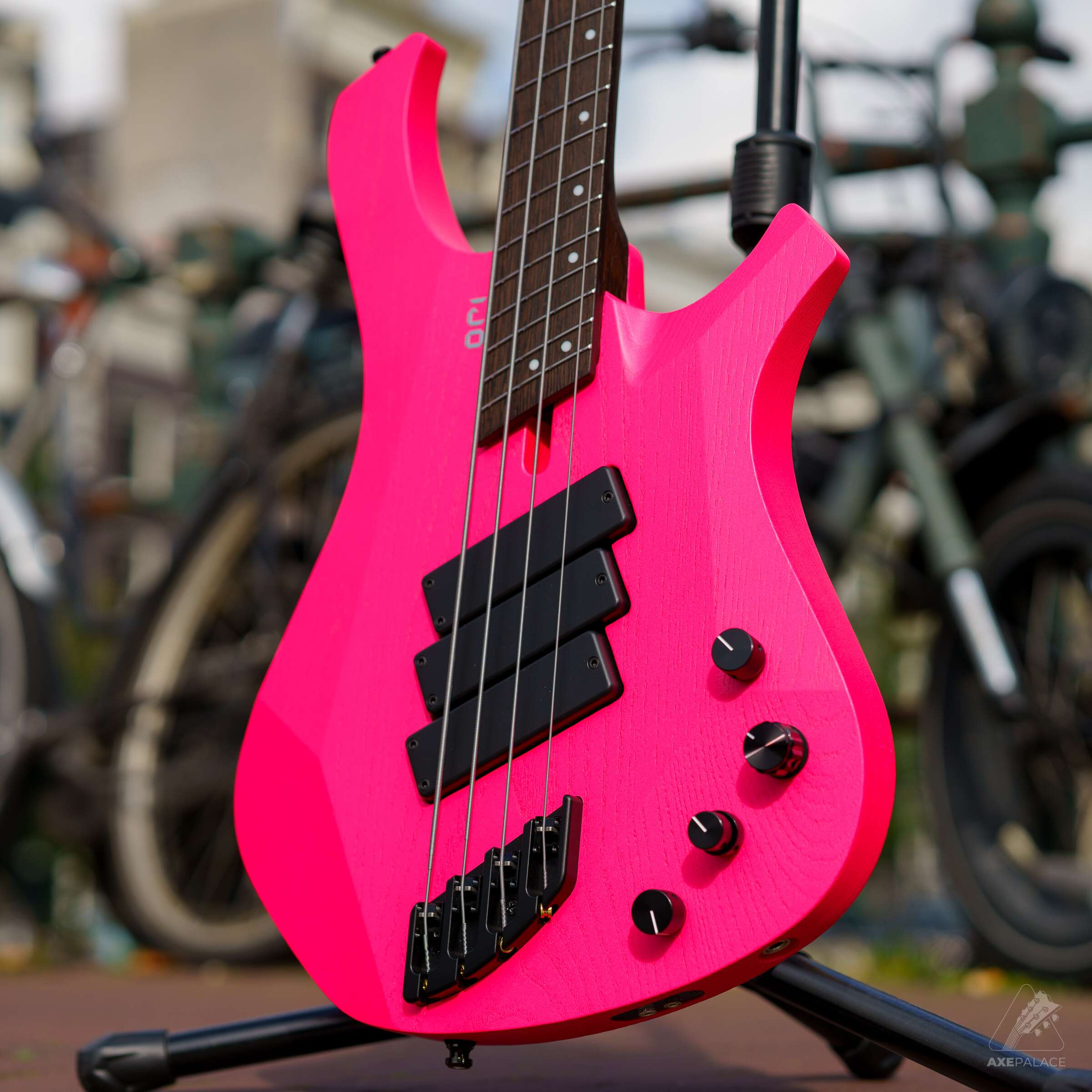 Mayones Ori Enji 4-string Multiscale Bass - Hot Pink - Image 2
