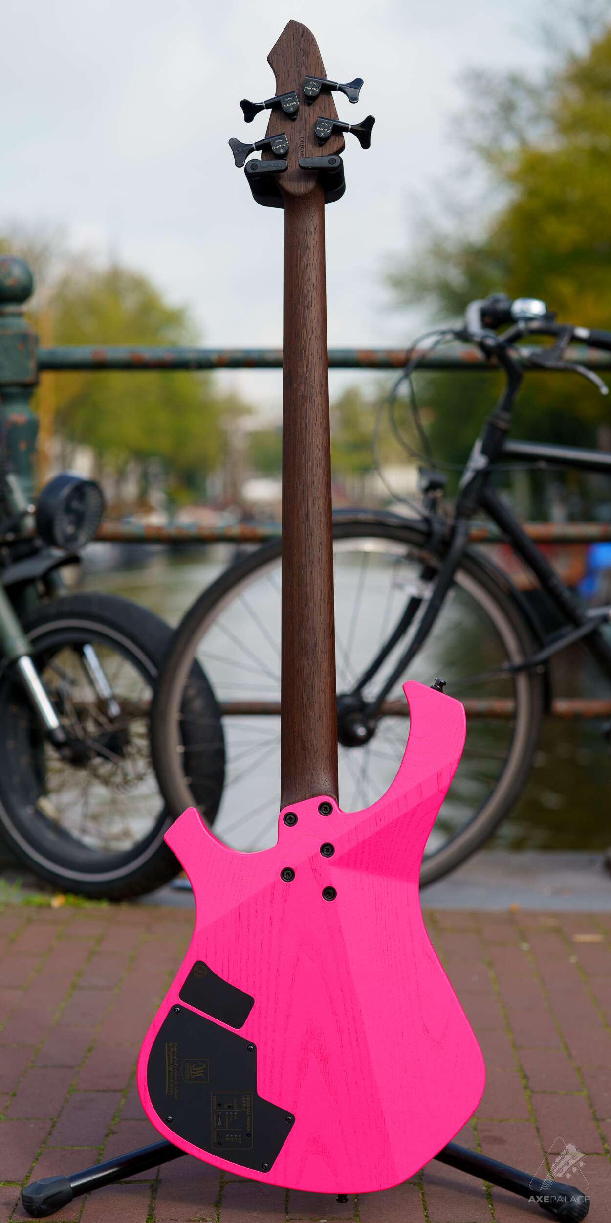 Mayones Ori Enji 4-string Multiscale Bass - Hot Pink - Image 4