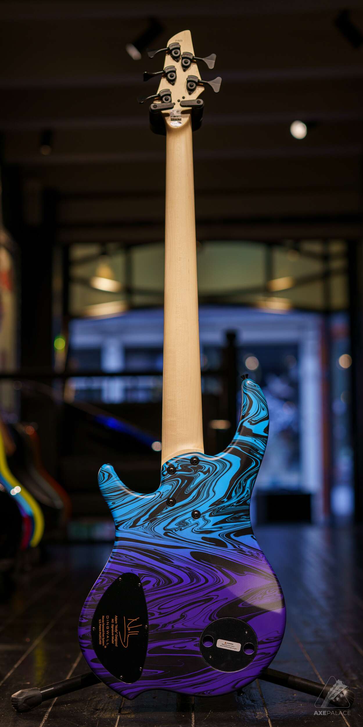Dingwall NG3 5-String Adam "Nolly" Getgood Signature Bass - Blue Purple Fade Swirl Limited Edition - Image 5